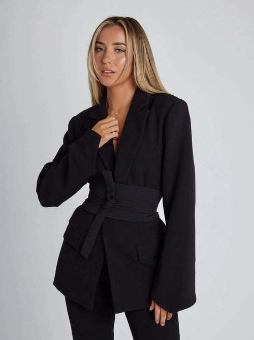 Janina | Eleganter Blazer mit Gürtel – Stilvolles Design für Jede Gelegenheit Zendoo.de