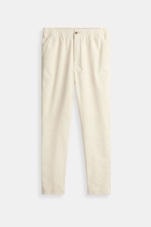 Killian | Beige Herren-Hose mit elastischem Bund und Knopfverschluss