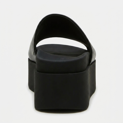 Nora™ | Leder-Plateau-Sandale mit breitem Riemen