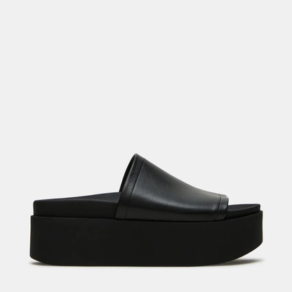 Nora™ | Leder-Plateau-Sandale mit breitem Riemen