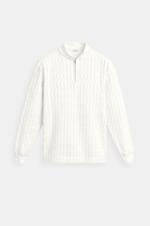 Liam | Klassischer Strickpullover mit Reißverschluss – Eleganter & Warmer Winterstil