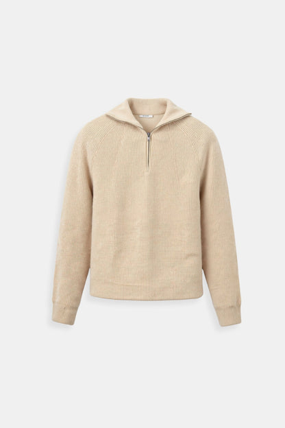 Strickpullover mit Reißverschlusskragen – Stilvoll & Bequem