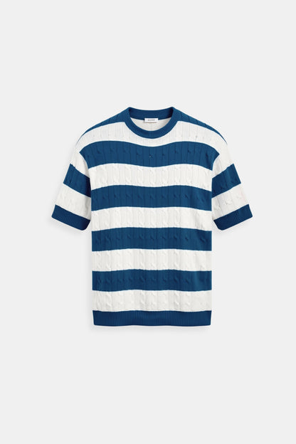 Gestreifter Herren-Pullover mit kurzen Ärmeln – Stilvoll &amp; Bequem