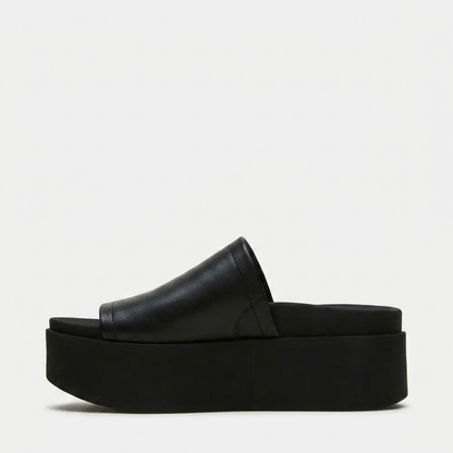 Nora™ | Leder-Plateau-Sandale mit breitem Riemen