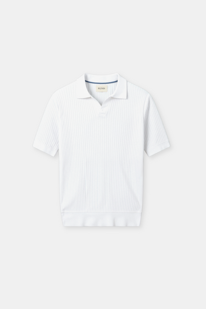 Geripptes Herren-Poloshirt mit kurzen Ärmeln – Elegant & Zeitlos