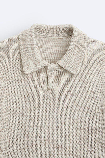 Lässiges Strickpolo im Vintage-Look