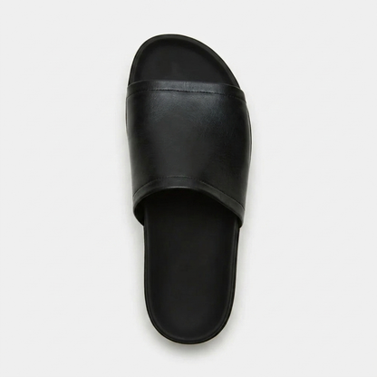 Nora™ | Leder-Plateau-Sandale mit breitem Riemen