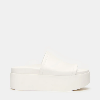 Nora™ | Leder-Plateau-Sandale mit breitem Riemen