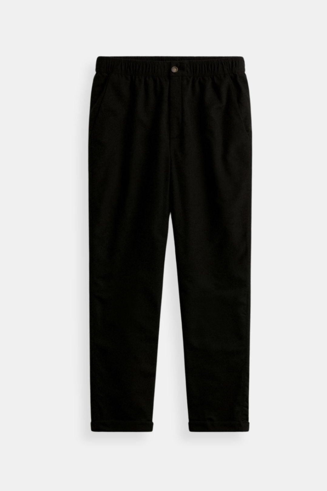 Killian | Beige Herren-Hose mit elastischem Bund und Knopfverschluss