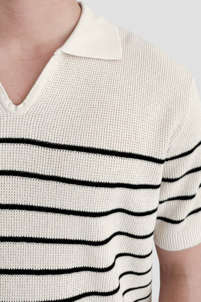 Gestreiftes Herren-Poloshirt mit kurzen Ärmeln – Zeitlos &amp; Vielseitig