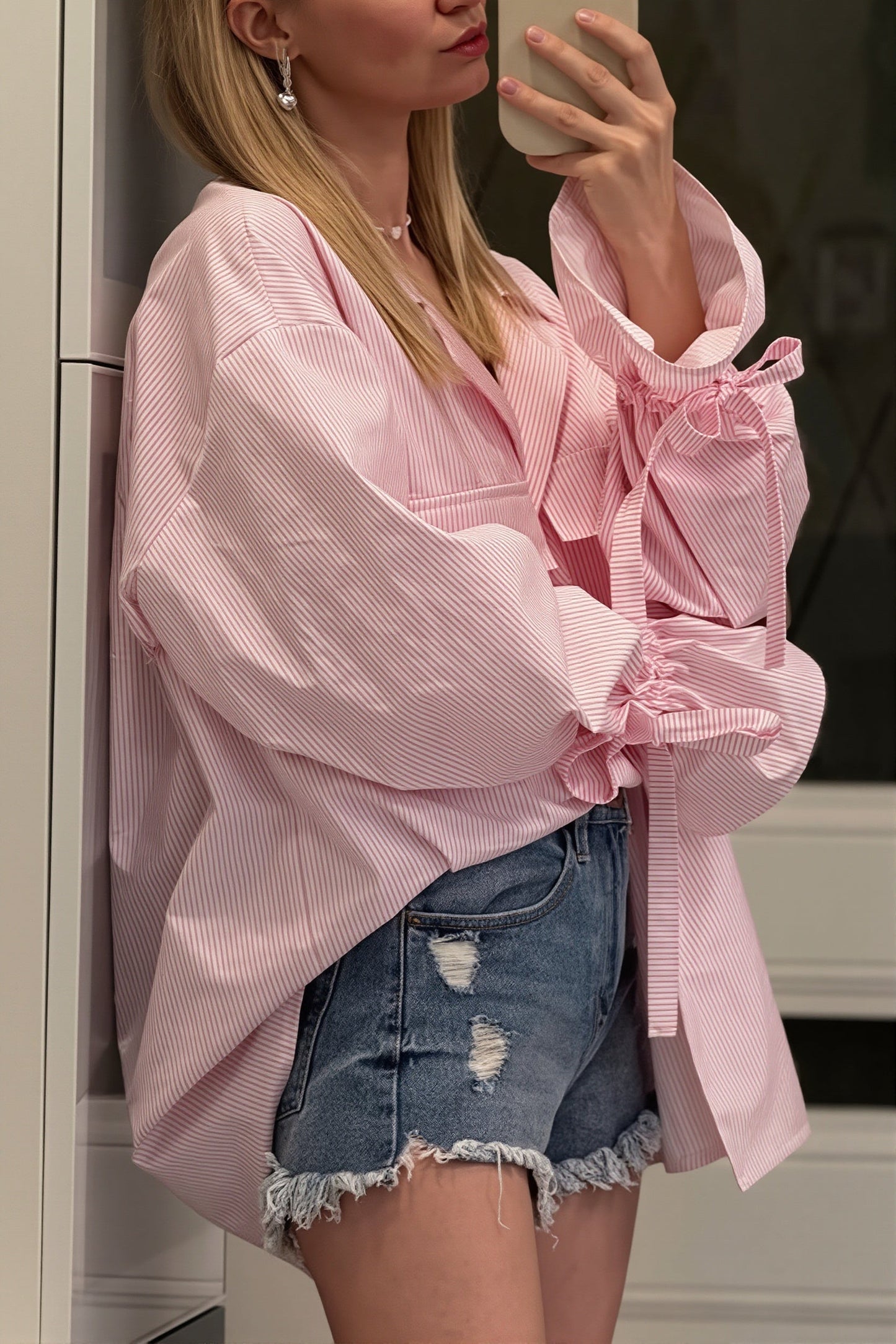 Clara™ | Gestreifte Bluse mit Schleifenärmeln