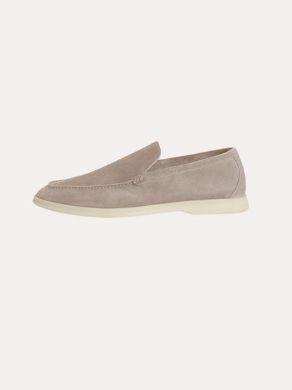 Eleganter Beige Herren Loafer aus Echtem Wildleder
