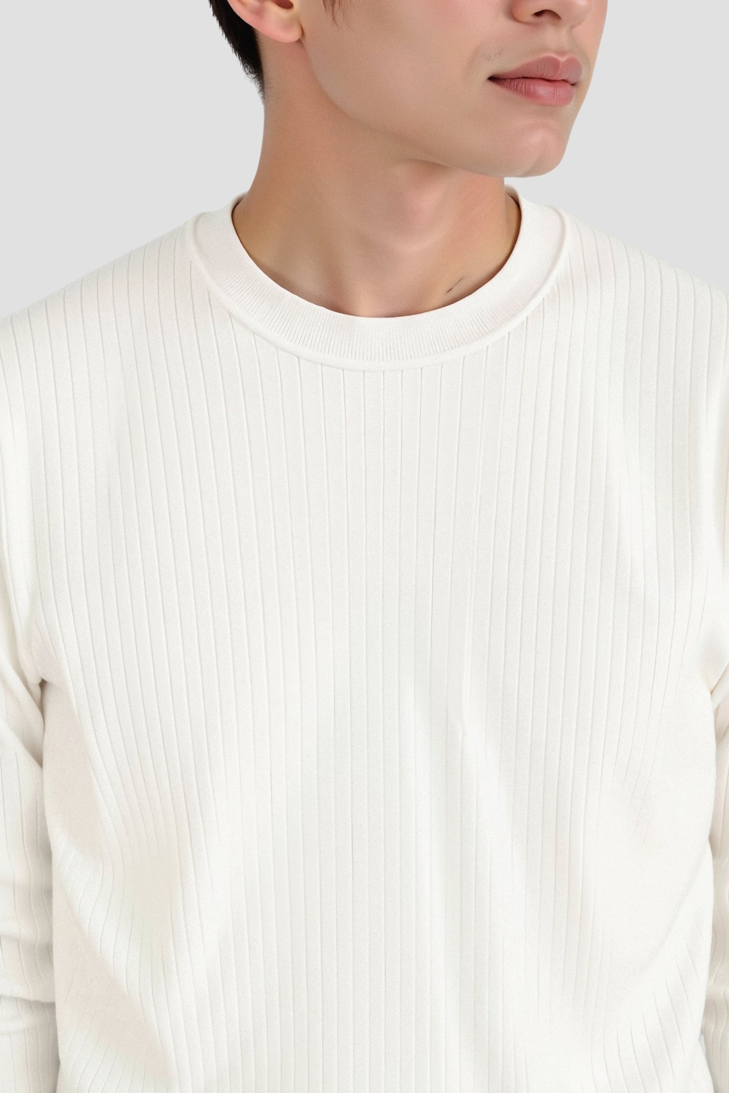 Luca | Feinripp-Langarmshirt für Herren – Minimalistisch & Vielseitig