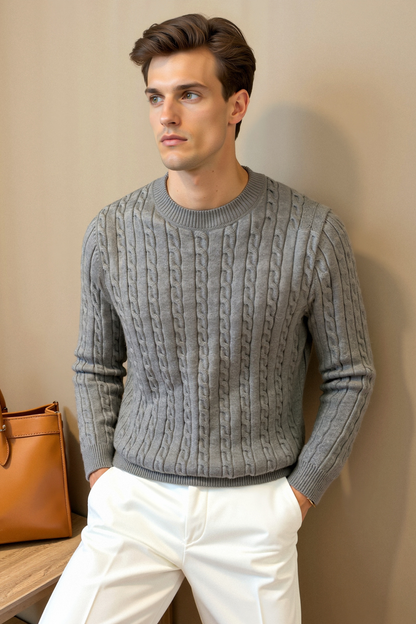 Klassischer Zopfstrickpullover | Eleganz trifft auf Komfort