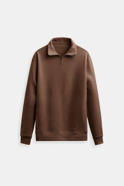 Minimalistischer Fleece-Pullover mit Reißverschluss – Wärme & Stil vereint
