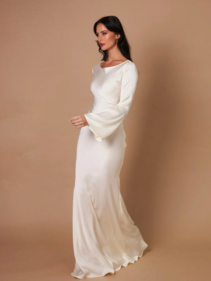 Sophie | Langärmliges Maxikleid – Fließender Schnitt für Eleganz und Komfort