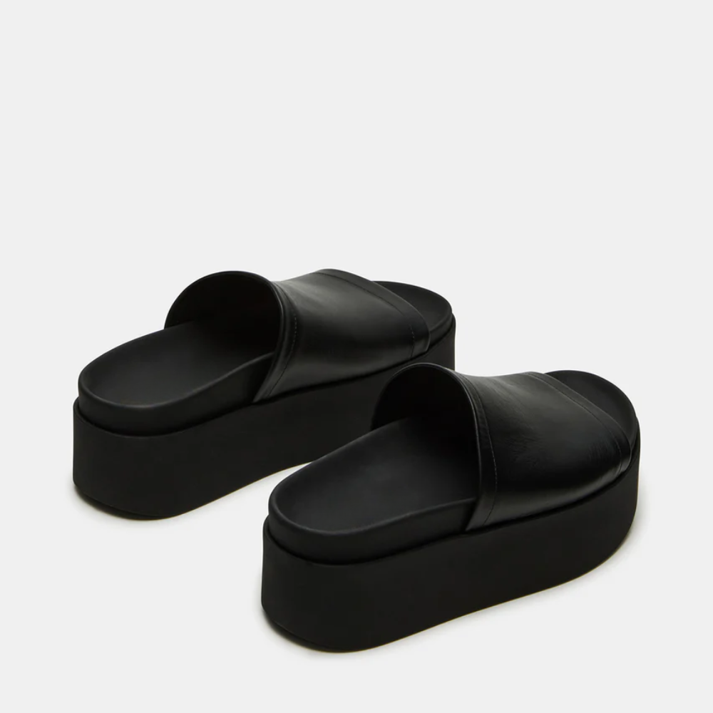 Nora™ | Leder-Plateau-Sandale mit breitem Riemen