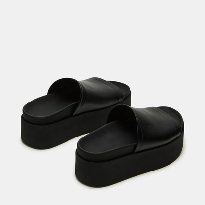 Nora™ | Leder-Plateau-Sandale mit breitem Riemen