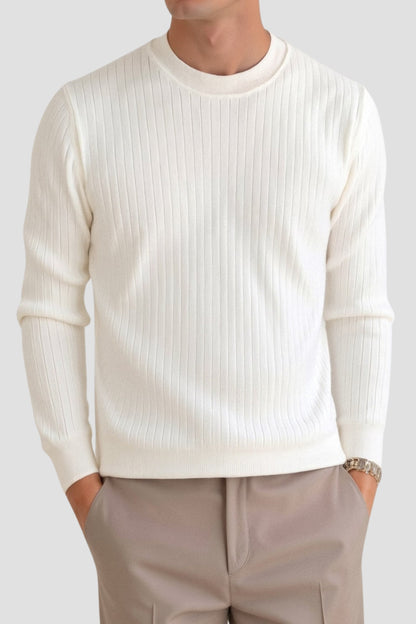 Luca | Feinripp-Langarmshirt für Herren – Minimalistisch & Vielseitig