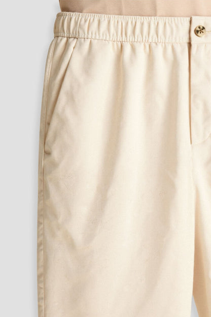 Killian | Beige Herren-Hose mit elastischem Bund und Knopfverschluss