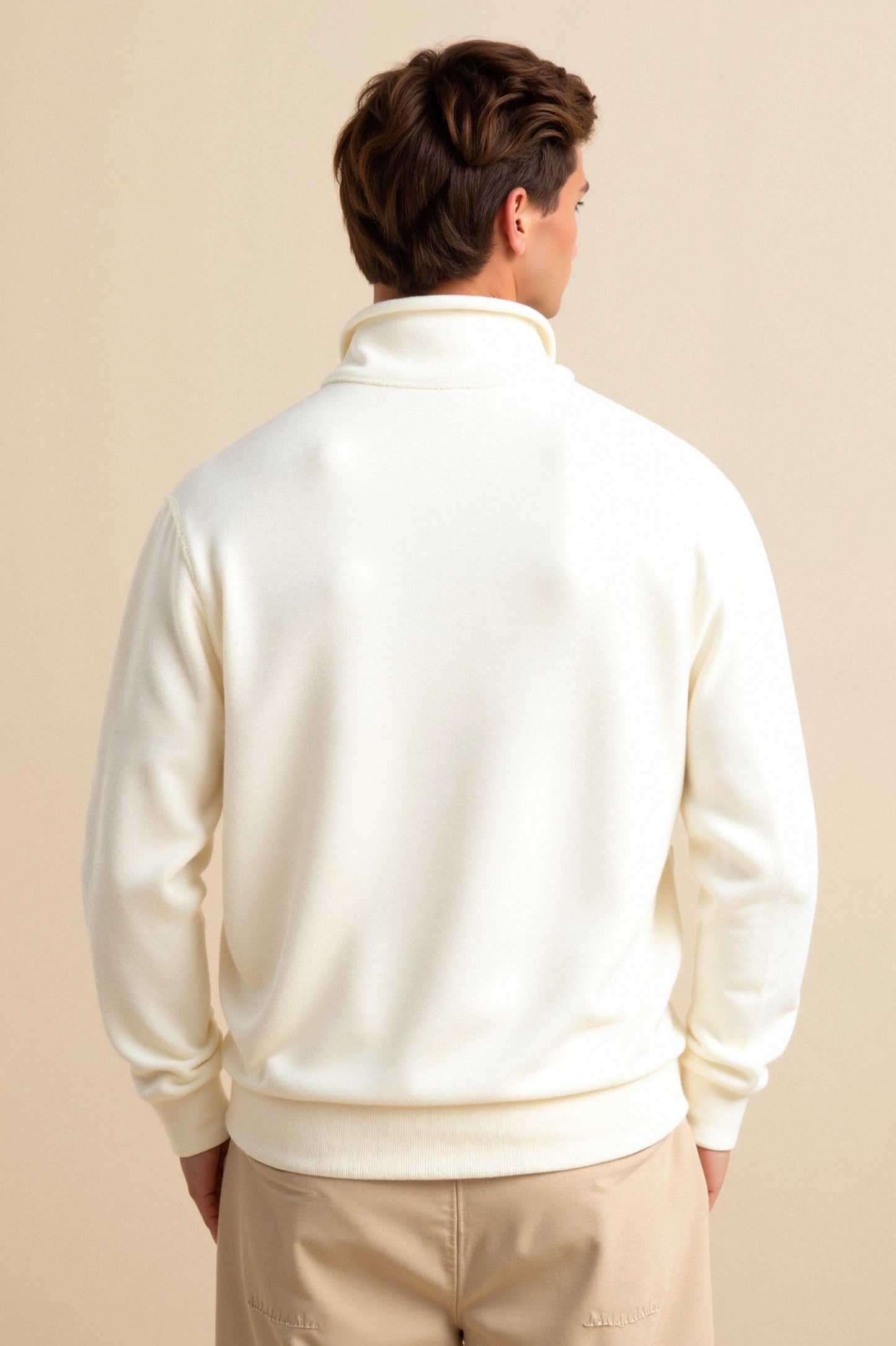 Minimalistischer Fleece-Pullover mit Reißverschluss – Wärme & Stil vereint