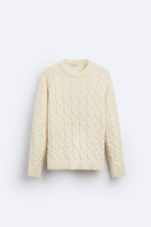 Klassischer Zopfstrickpullover für zeitlose Eleganz