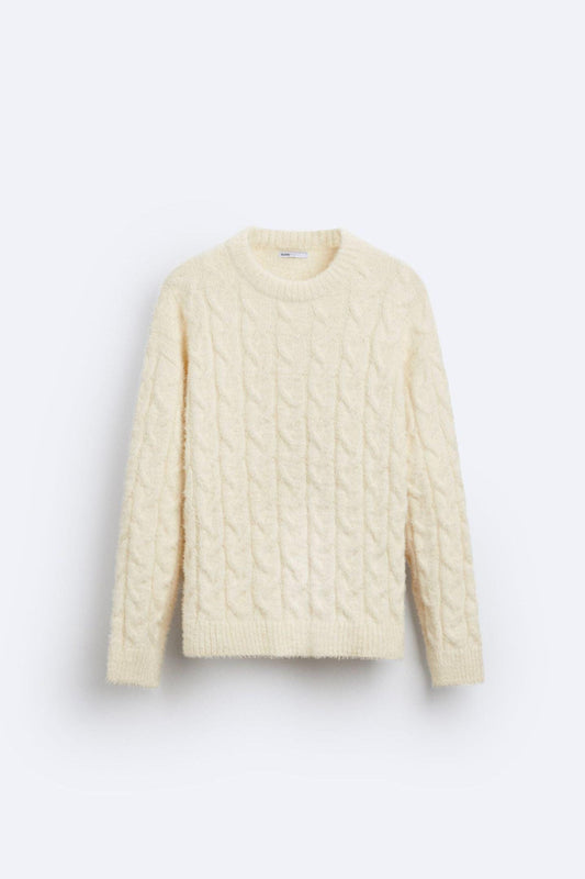 Klassischer Zopfstrickpullover für zeitlose Eleganz