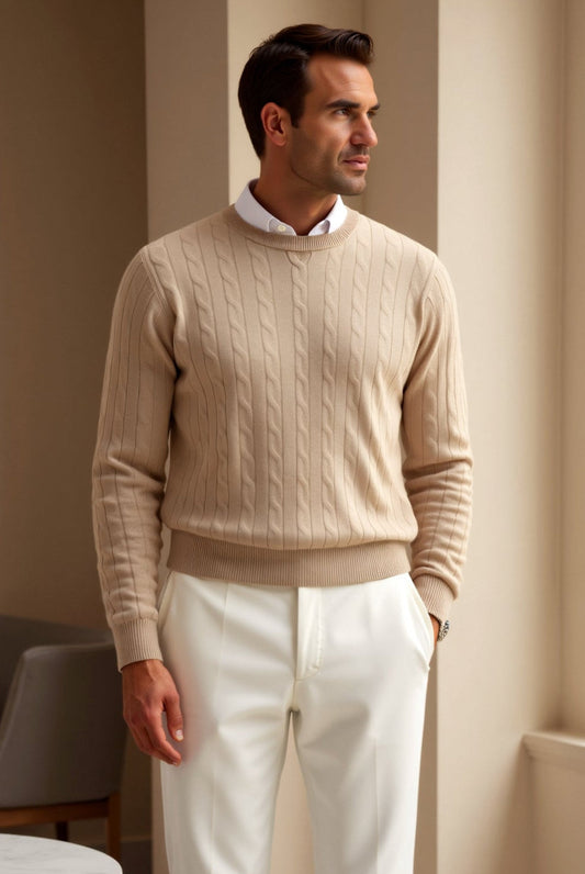 Klassischer Zopfstrickpullover | Eleganz trifft auf Komfort