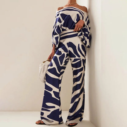 Johanna | Stilvolles Damen Satin-Set im eleganten Design