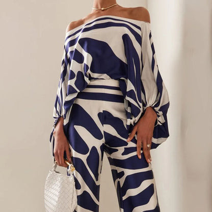 Johanna | Stilvolles Damen Satin-Set im eleganten Design