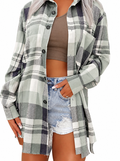 Sommerbluse mit langen Ärmeln für Damen