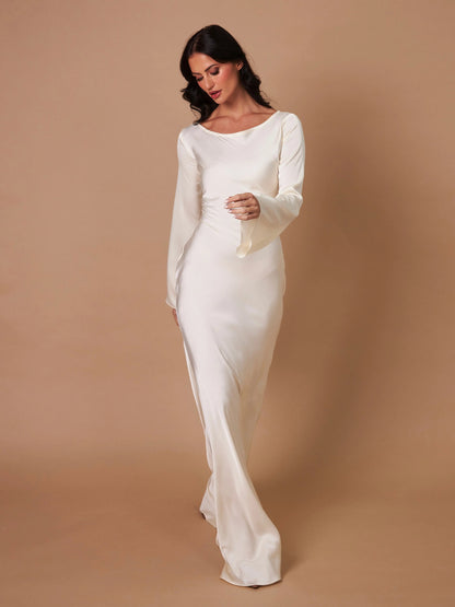Sophie | Langärmliges Maxikleid – Fließender Schnitt für Eleganz und Komfort
