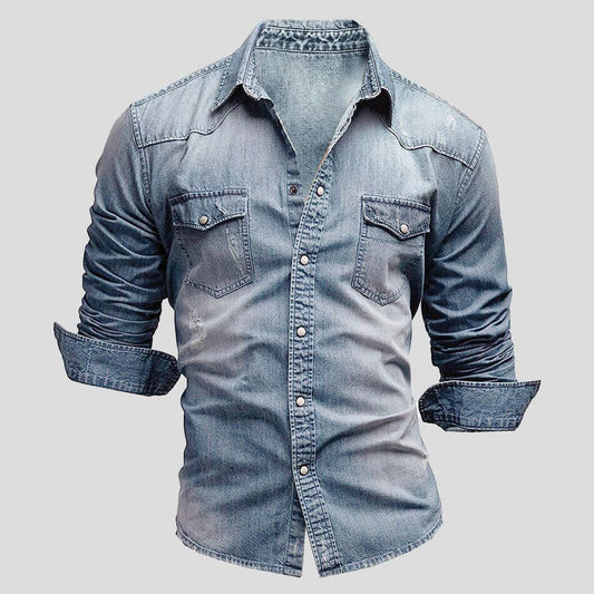 Cedric | Herren Denim-Hemd in Vintage-Optik