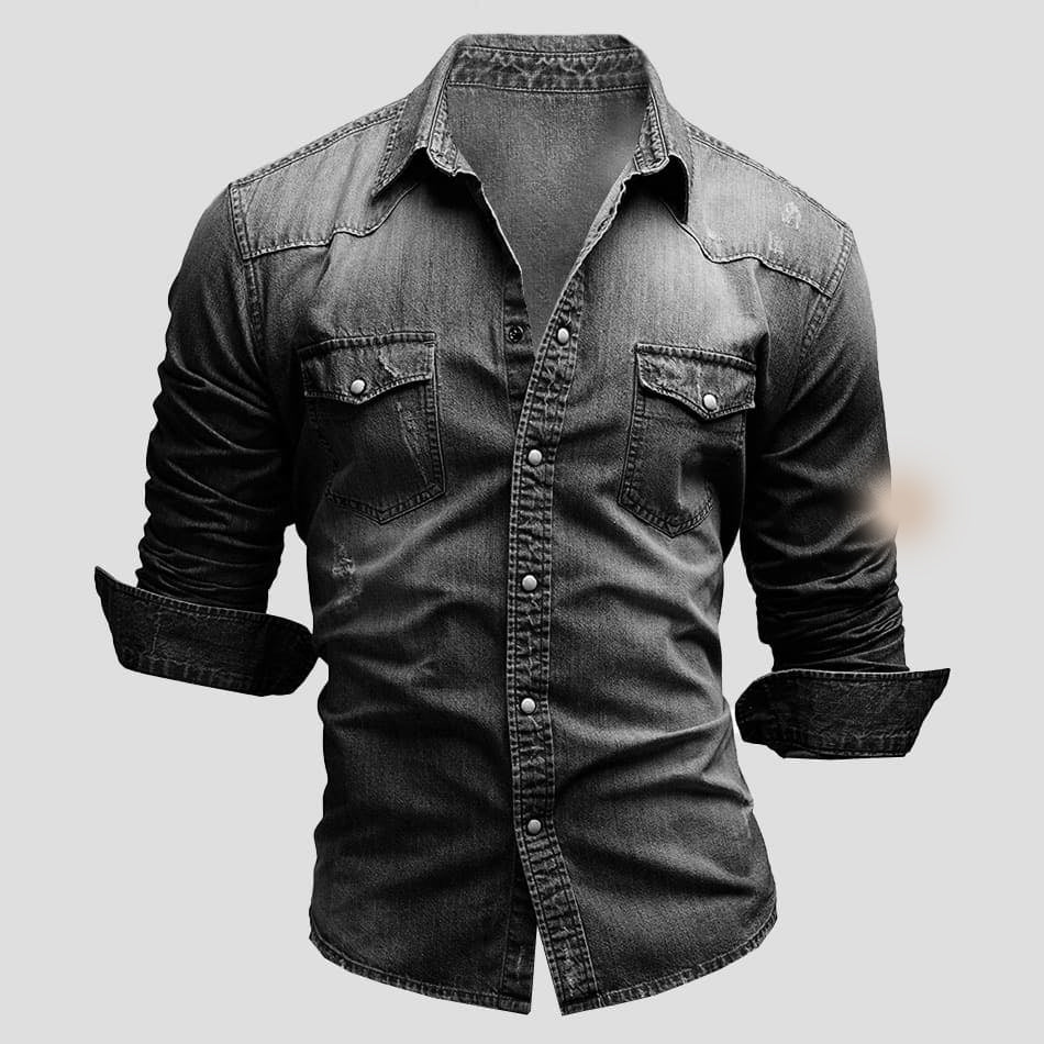 Cedric | Herren Denim-Hemd in Vintage-Optik
