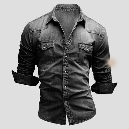 Cedric | Herren Denim-Hemd in Vintage-Optik