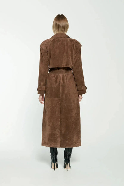 Ella | Wildleder Trenchcoat