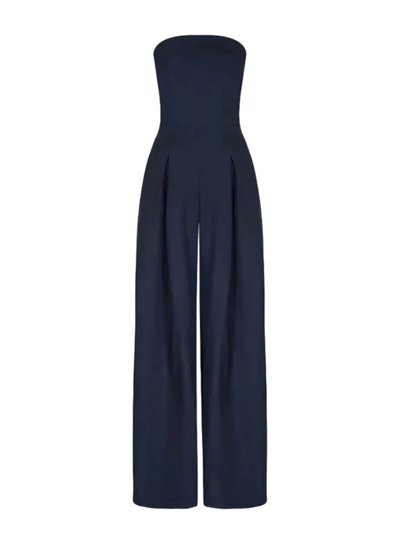 Eleganter trägerloser Jumpsuit für Damen – Weit geschnitten für den Sommer