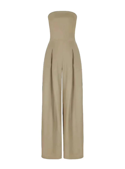 Eleganter trägerloser Jumpsuit für Damen – Weit geschnitten für den Sommer