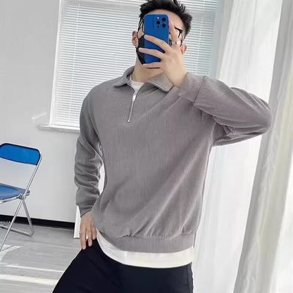 Strickpullover mit Reißverschlusskragen – Stilvoll & Bequem