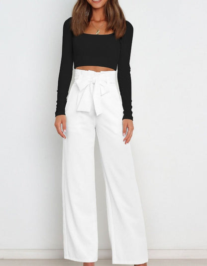 Gudrun | Elegante Stoffhose mit Schleife