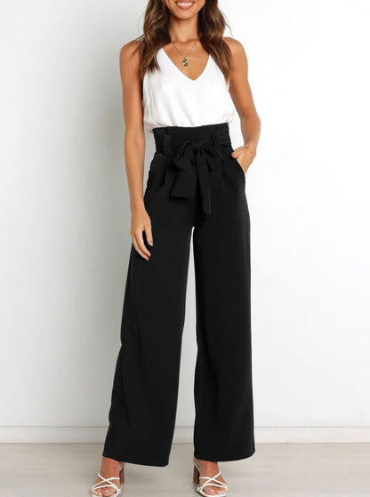 Gudrun | Elegante Stoffhose mit Schleife