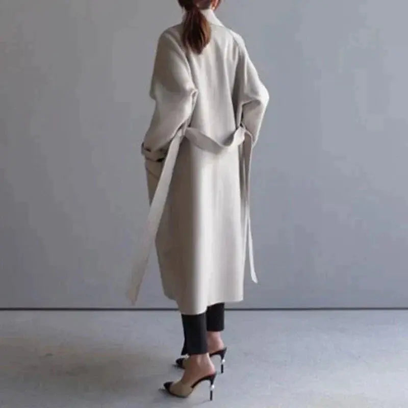 Luré | Langer Wollmantel für Damen