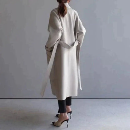 Luré | Langer Wollmantel für Damen