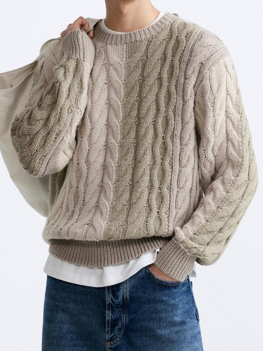 Jonas | Grobstrick-Pullover mit Zopfmuster – Klassisch & Zeitlos