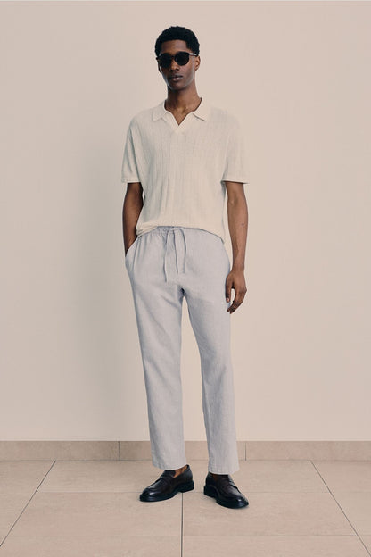 Herren-Casualhose mit Kordelzug – Minimalistischer Look in mehreren Farben