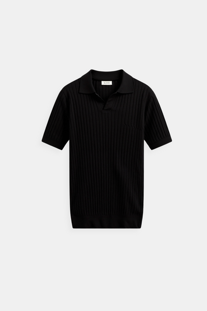 Geripptes Herren-Poloshirt mit kurzen Ärmeln – Elegant & Zeitlos