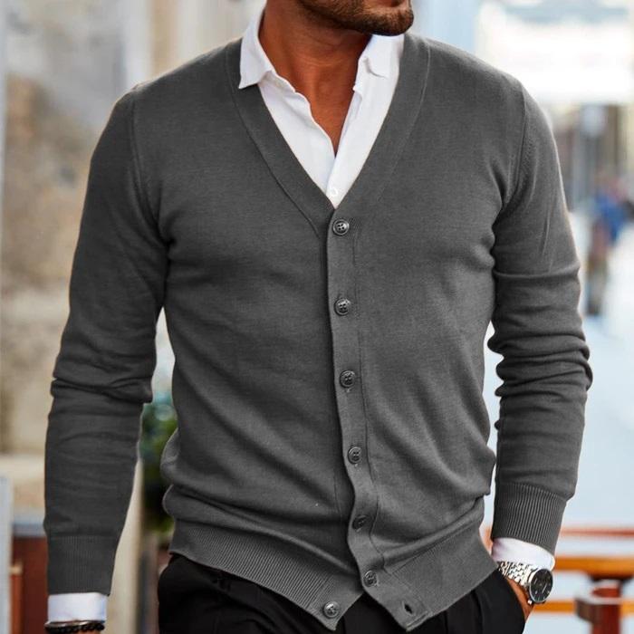 Stefan | Comfort Herren Strickjacke