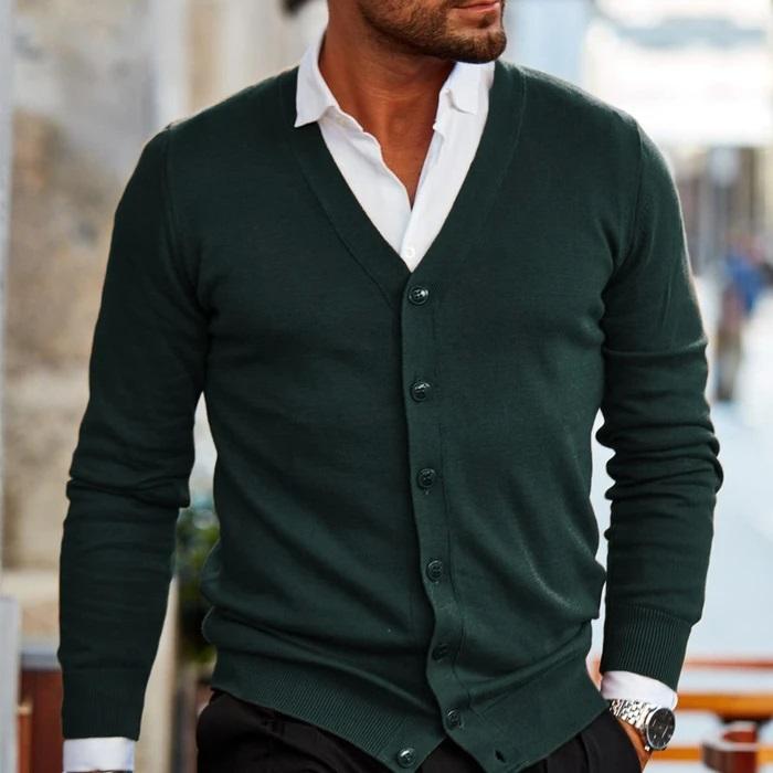 Stefan | Comfort Herren Strickjacke