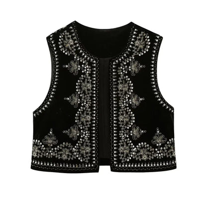 Celina | Bestickte Samtweste