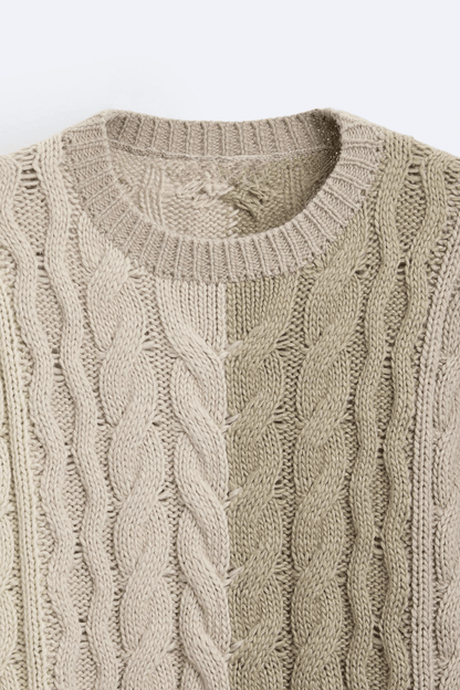 Jonas | Grobstrick-Pullover mit Zopfmuster – Klassisch & Zeitlos